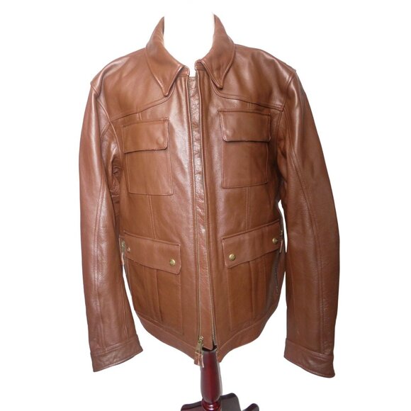 NWT AUTHENTIC Harley-Davidson Men's Portage Midweight Leather Jacket‎ - Brown - Picture 4 of 12
